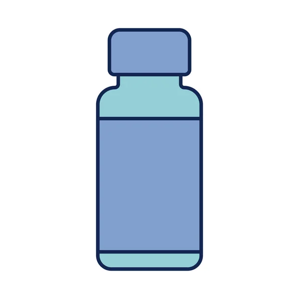 Botella de pastillas, línea y relleno icono de estilo — Vector de stock