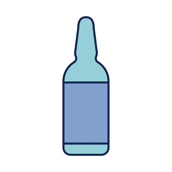 Lékařská láhev, linka a výplň styl ikony — Stockový vektor