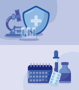 Aşı simgeleri, sağlık, tıbbi bağışıklık