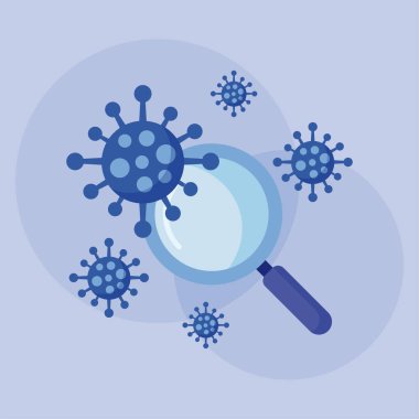 Coronavirus virion ile büyüteç