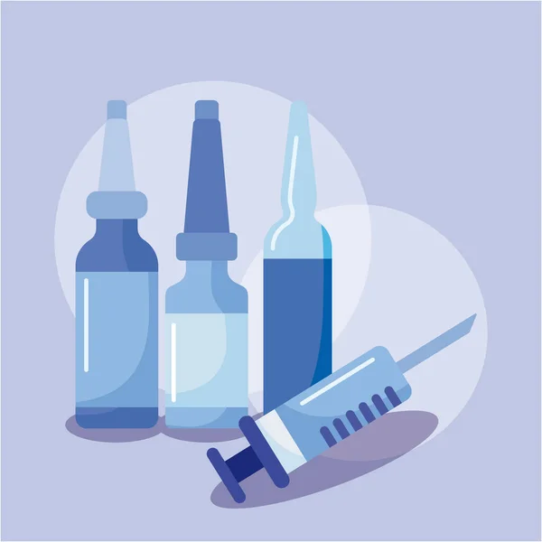 Aşı ve sağlık, tıbbi bağışıklık — Stok Vektör
