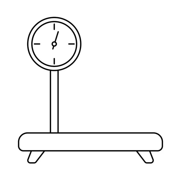 Escala de peso de carga industrial, ícone de estilo de linha —  Vetores de Stock