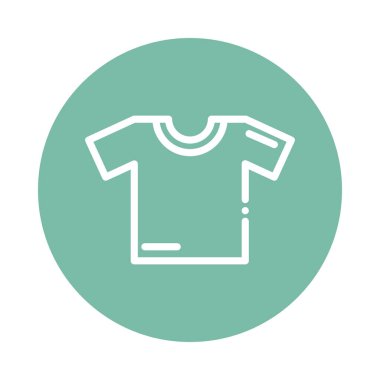 Kısa kollu tişört ve düz stil simgesi