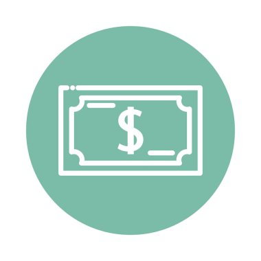 Güzel para bloğu ve düz stil simgesi