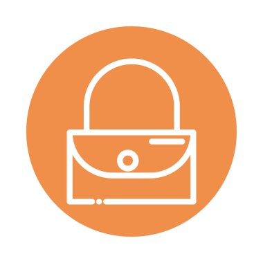 şirin el çantası bloğu ve düz biçim simgesi