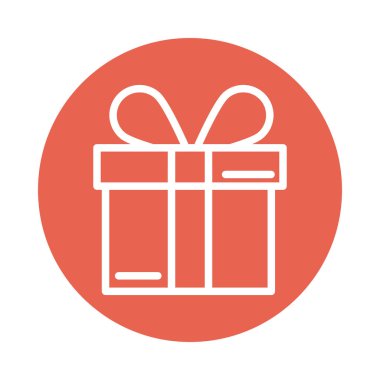 hediye kutusu bloğu ve düz biçim simgesi