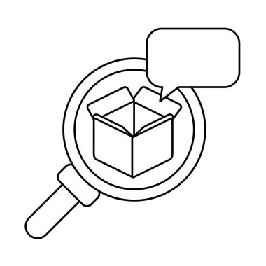 Karton kutulu büyüteç, satır biçimi simgesi