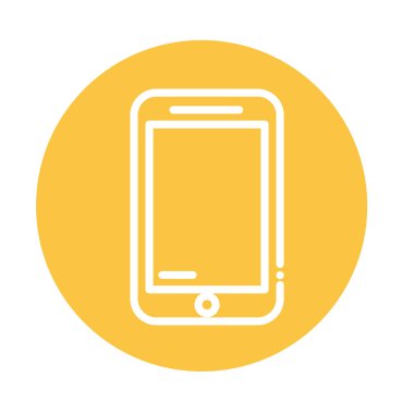 akıllı telefon ekran bloğu ve düz biçim simgesi