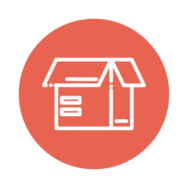 paket kutusu bloğu ve düz biçim simgesi