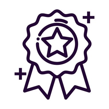 Yıldız çizgisi biçimi simgesi olan rozet