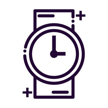 Güzel saat çizgisi biçimi simgesi