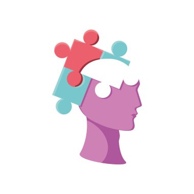 Beyni beyaz arkaplanda olan bulmaca