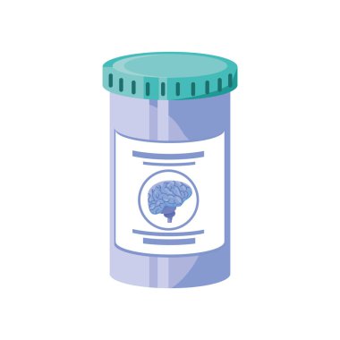 Beyaz arka planda beyin ilacı hapları