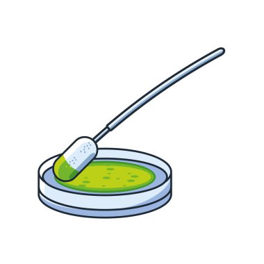 Tabağın içinde koronavirüs molekülü örneği var.