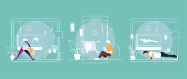 Çevrimiçi etkinliklerdeki kişilerle kart seti