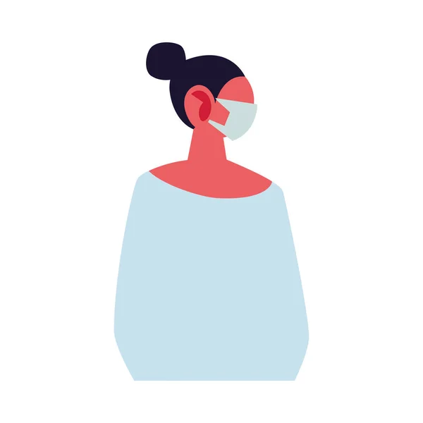 Junge Frau mit Gesichtsmaske — Stockvektor