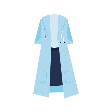 Beyaz arka planda tıbbi üniforma