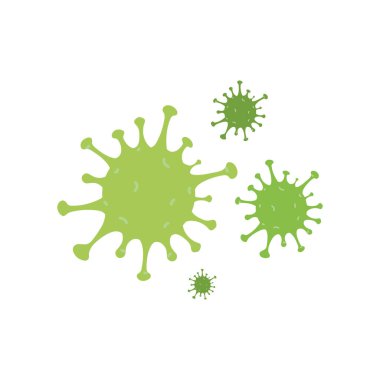 Beyaz arka planda koronavirüs virionu