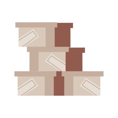 Beyaz arkaplanda kapalı karton kutu