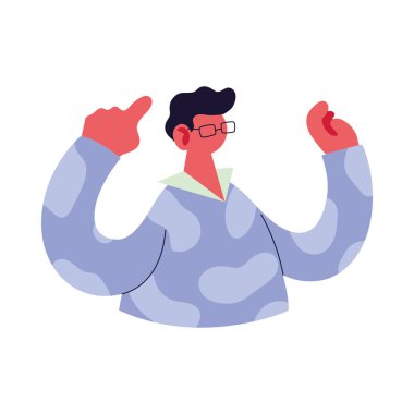 Evde çalışan profesyonel bir adam.