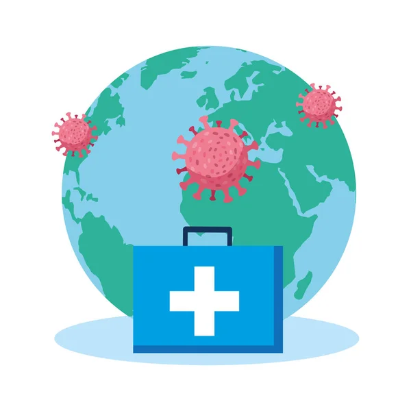 Nové globální upozornění pro koronavirus — Stockový vektor