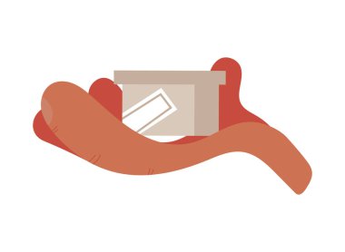 Beyaz arkaplanda bağış sembolü olan bir el.