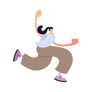 Beyaz arka planda tıbbi maskeli bir kadın.