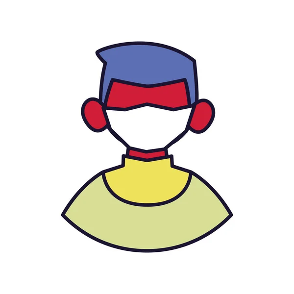 Portrét muže s lékařskou maskou na bílém pozadí — Stockový vektor