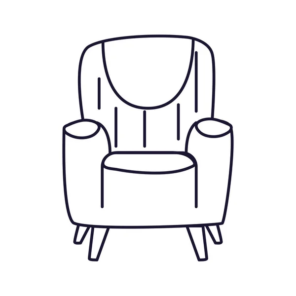 Cómodo sofá, icono de estilo de línea — Vector de stock