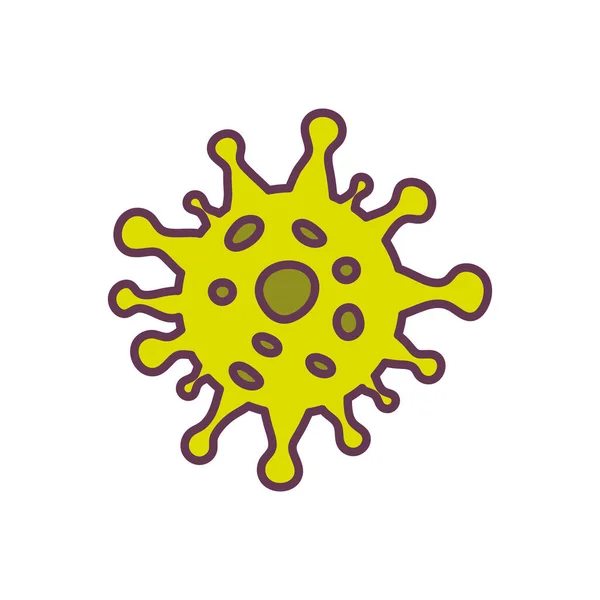 Virião de coronavírus sobre fundo branco — Vetor de Stock