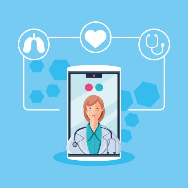 Çevrimiçi tıbbi desteği olan akıllı telefon
