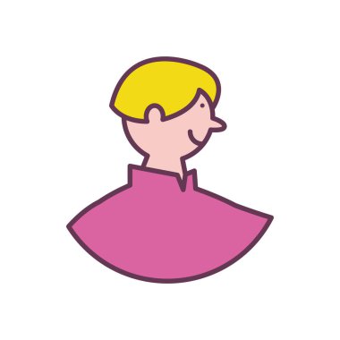 Beyaz arka planda genç bir adamın portresi