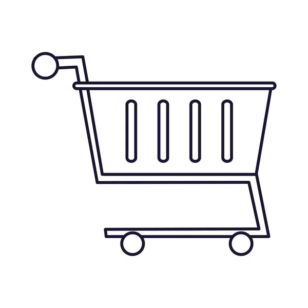 Shopping cart, line style icon — Stock Vector