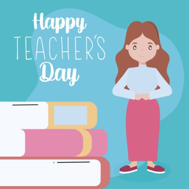 Bayan öğretmenle mutlu öğretmenler günü.