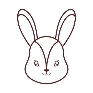 Sevimli kedi başı, çizgi stili ikon, kedi evcil