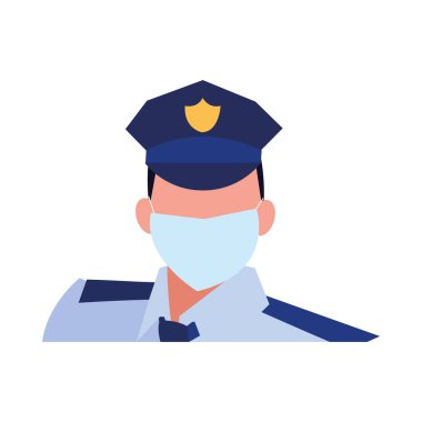 Yüzü maskeli profesyonel bir adam