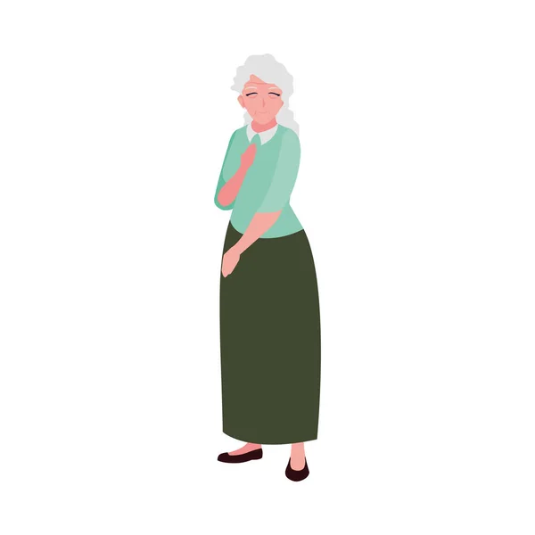 Feliz anciana vistiendo ropa — Archivo Imágenes Vectoriales