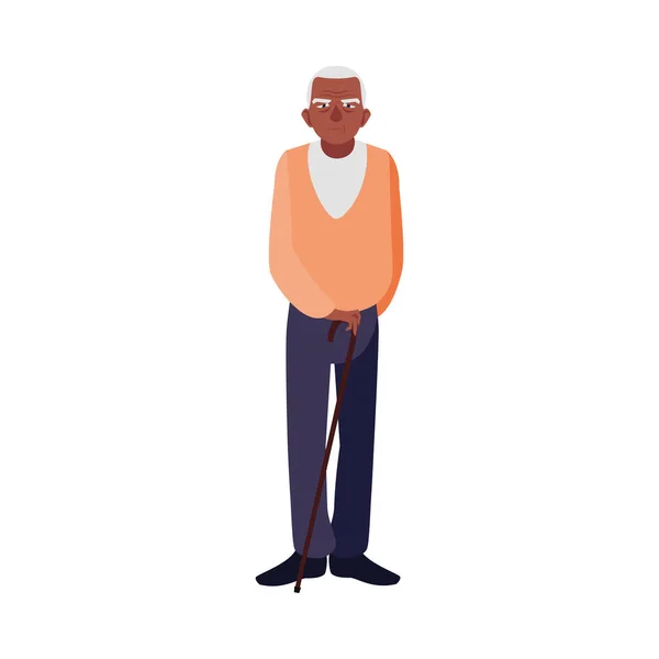 Starší muž ve stylovém oblečení — Stockový vektor