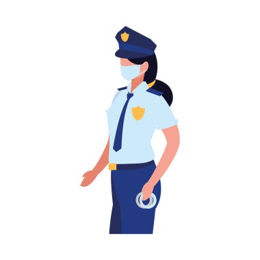 Yüzü maskeli profesyonel bir kadın.