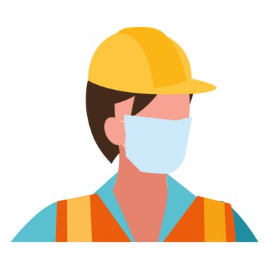 Yüzü maskeli profesyonel bir adam