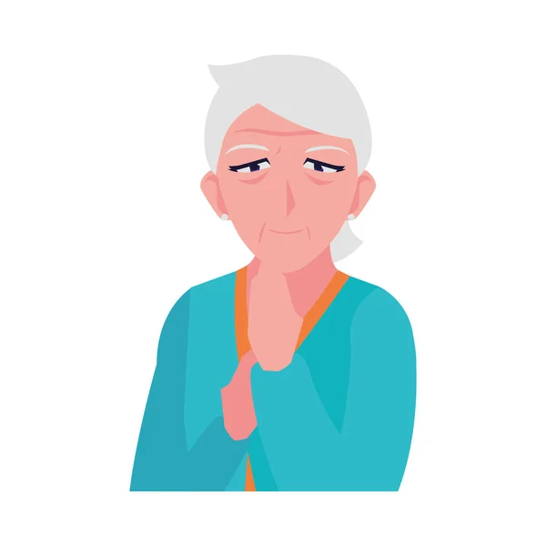 Šťastná starší žena v šatech — Stockový vektor