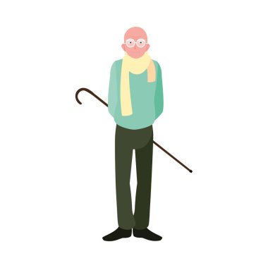 Şık giyinen yaşlı bir adam.