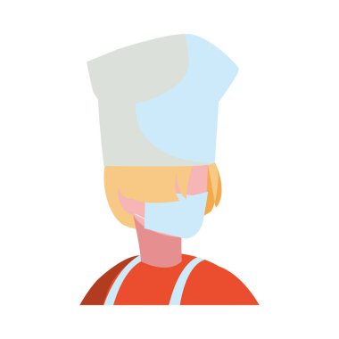 Yüzü maskeli profesyonel bir adam