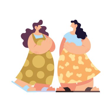 Kadınlar günün konuları hakkında konuşuyorlar..