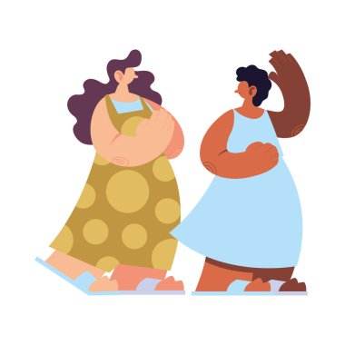 Kadınlar günün konuları hakkında konuşuyorlar..