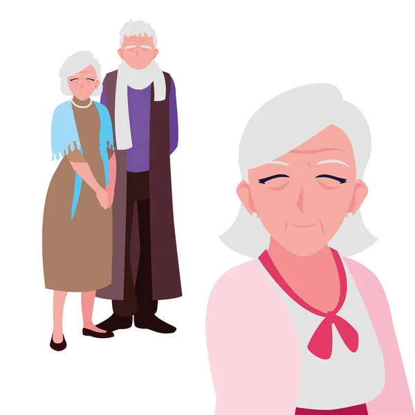 Ηλικιωμένοι που μοιράζονται στο σπίτι — Διανυσματικό Αρχείο