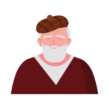 Şık giyinen yaşlı bir adam.