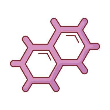 Atom düz biçim ikon vektör tasarımı