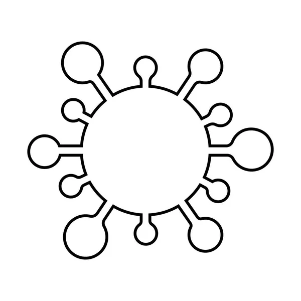 Covid 19 virüs çizgisi biçim vektör tasarımı — Stok Vektör