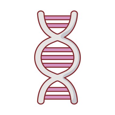 DNA yapısı düz biçim ikon vektör tasarımı